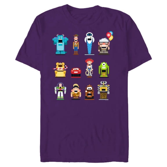 Disney and Pixar Holiday Christmas Nutcracker Characters - Short Sleeve Blended T-Shirt for Adults - Customized-Purple