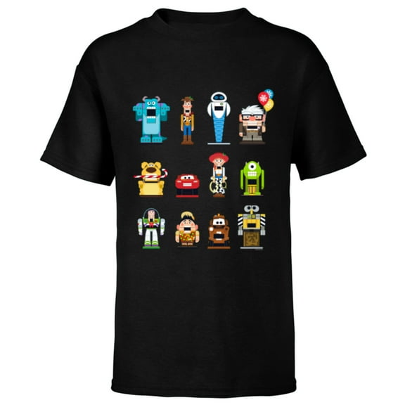 Disney and Pixar Holiday Christmas Nutcracker Characters - Short Sleeve T-Shirt for Kids - Customized-Black