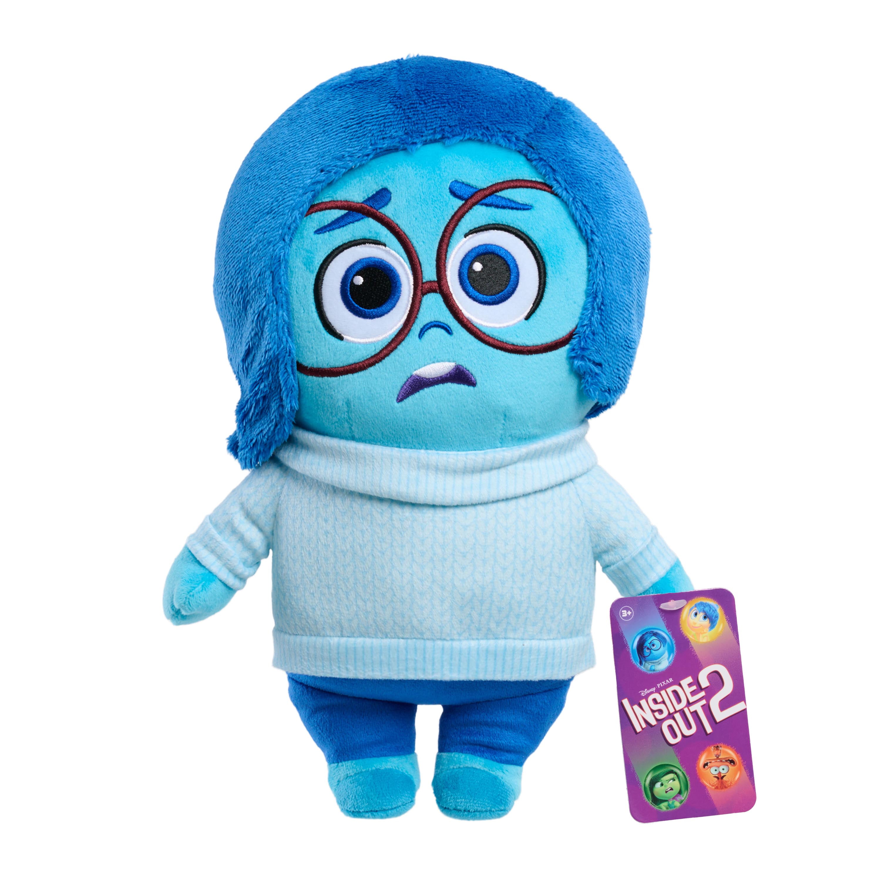 Disney and Pixar Inside Out 2 Large Plush Sadness, Polyester, Kids Toy