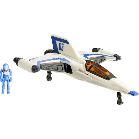 Disney Pixar Lightyear Hyperspeed Series XL-03 Spaceship & Buzz Lightyear Figure, 6.3 Inch Long Vehicle & 1.25 Inch Figure, Toy 4 Years & Up