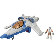 Disney and Pixar Lightyear, Imaginext Lights & Sounds XL-15 Spaceship with Buzz Lightyear Figure, 4 Pieces