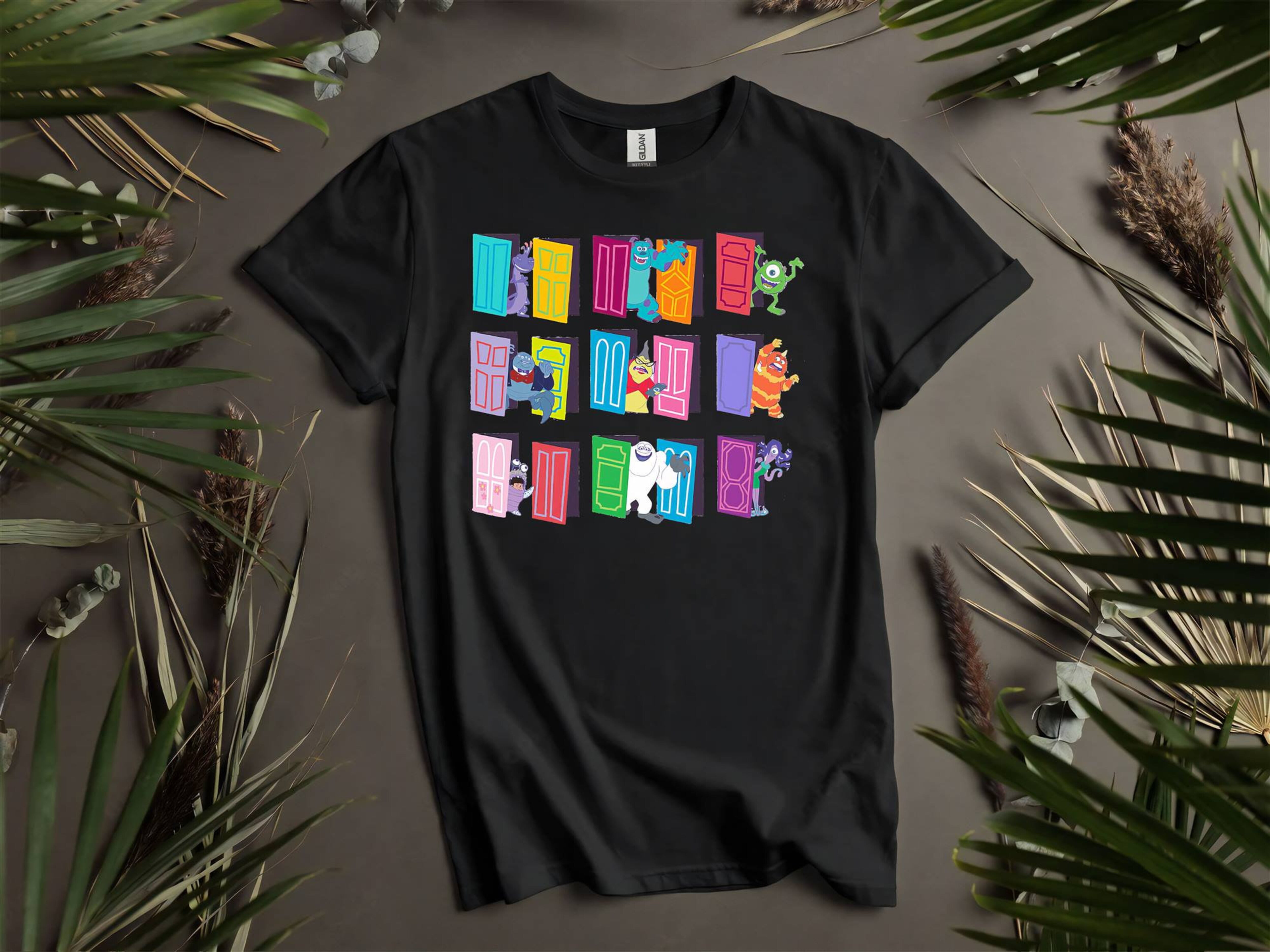 Disney and Pixar Monsters Inc Doors Characters TShirt