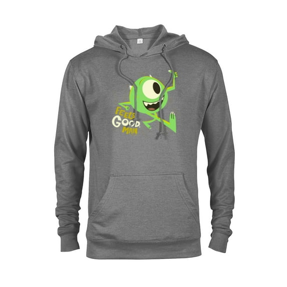 Disney and Pixar Monsters, Inc. Mike Wazowski Feels Good Man - Pullover Hoodie for Adults - Customized-Graphite Heather