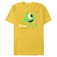 thumbnail image 1 of Disney and Pixar Monsters, Inc. Mike Wazowski Feels Good Man - Short Sleeve Blended T-Shirt for Adults - Customized-Yellow, 1 of 5