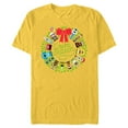 thumbnail image 1 of Disney and Pixar Seasonal Wreath ‘Tis the Season Holiday - Short Sleeve Blended T-Shirt for Adults – Customized-Yellow, 1 of 5