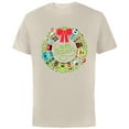 thumbnail image 1 of Disney and Pixar Seasonal Wreath ‘Tis the Season Holiday - Short Sleeve Cotton T-Shirt for Adults - Customized-Natural, 1 of 5