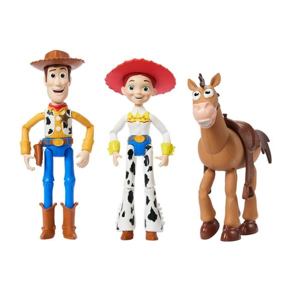 Disney and Pixar Storytellers Toy Story Pack of Woody, Jessie & Bullseye Posable Action Figures