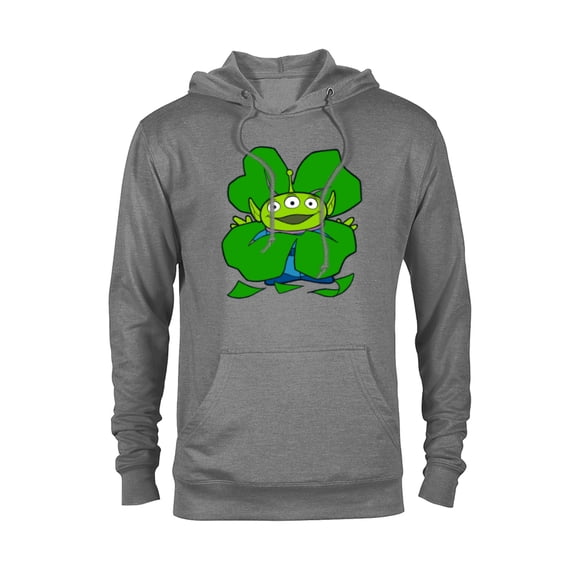 Disney and Pixar Toy Story Alien Shamrock St. Patrick’s Day - Pullover Hoodie for Adults - Customized-Graphite Heather