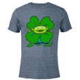thumbnail image 1 of Disney and Pixar Toy Story Alien Shamrock St. Patrick’s Day - Short Sleeve Blended T-Shirt for Adults - Customized-Navy Heather, 1 of 5