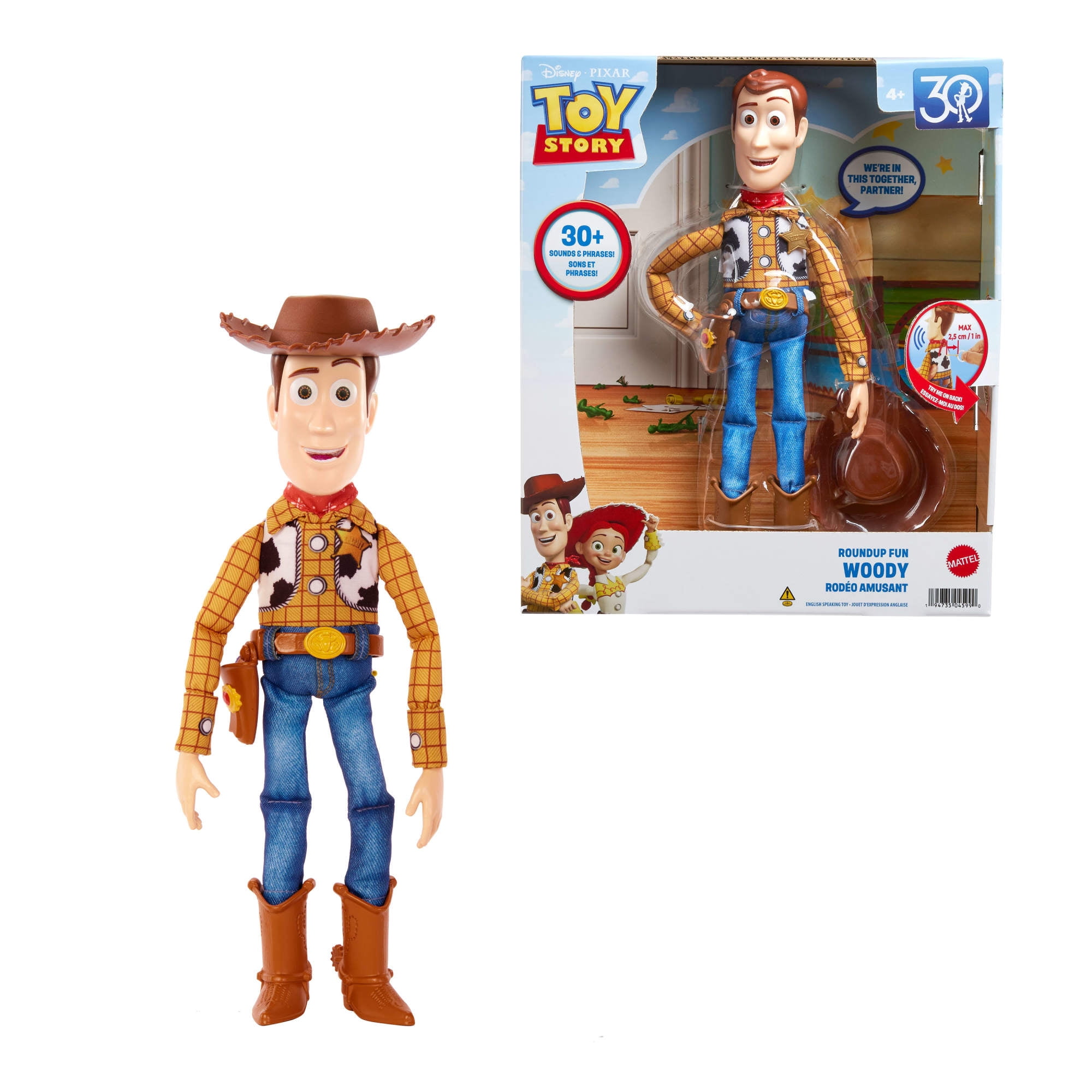 Disney Pixar Toy Story, Roundup Fun Woody Large Talking Figure 12