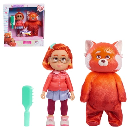 Disney and Pixar Turning Red Deluxe Meilin 6-inch Doll with Panda Outfit, Officially Licensed Kids Toys for Ages 3 Up, Gifts and Presents