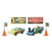 Disney and Pixar World of Cars Racing 2-Packs with 2 Collectible Toy Cars & 6 Accessories