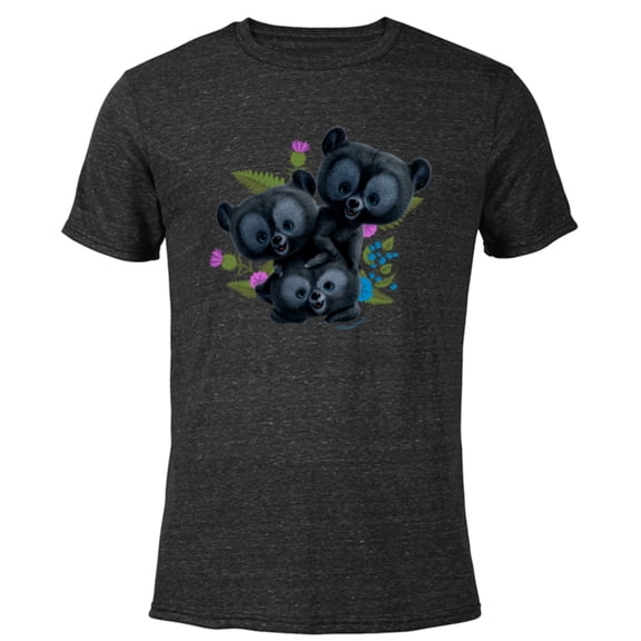 Disney and Pixar’s Brave Bear Cubs - Short Sleeve Blended T-Shirt for Adults - Customized-Black