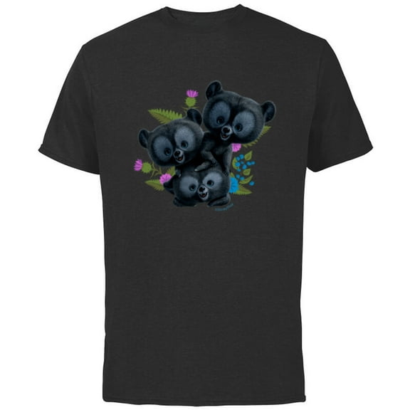 Disney and Pixar’s Brave Bear Cubs - Short Sleeve Cotton T-Shirt for Adults - Customized-Black
