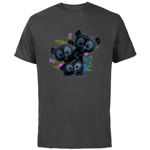 Disney and Pixar’s Brave Bear Cubs - Short Sleeve Cotton T-Shirt for Adults - Customized-Charcoal