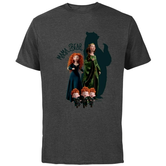 Disney and Pixar’s Brave Merida Mama Bear - Short Sleeve Cotton T-Shirt for Adults - Customized-Charcoal