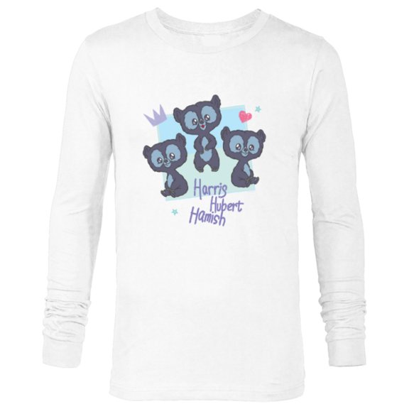 Disney and Pixar’s Brave Merida’s Bear Cub Brothers Cute - Long Sleeve T-Shirt for Men - Customized-White