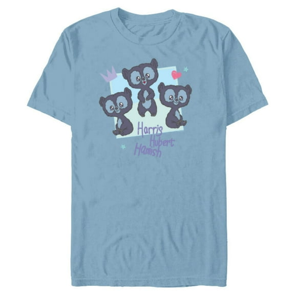 Disney and Pixar’s Brave Merida’s Bear Cub Brothers Cute - Short Sleeve Blended T-Shirt for Adults - Customized-Ocean Blue