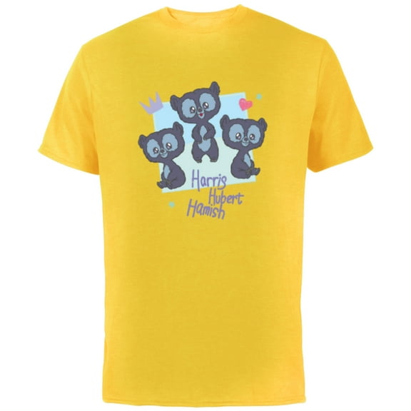 Disney and Pixar’s Brave Merida’s Bear Cub Brothers Cute - Short Sleeve Cotton T-Shirt for Adults - Customized-Yellow