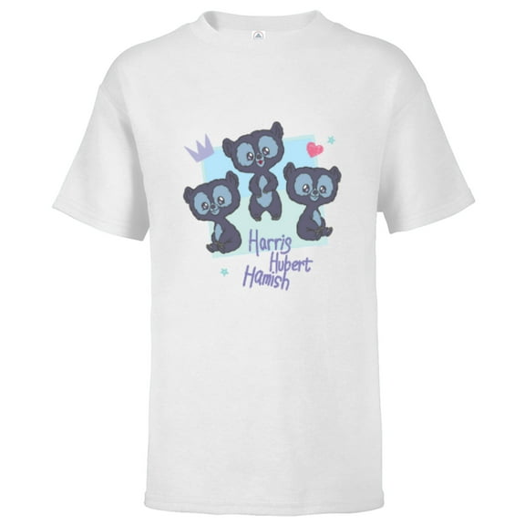 Disney and Pixar’s Brave Merida’s Bear Cub Brothers Cute - Short Sleeve T-Shirt for Kids - Customized-White