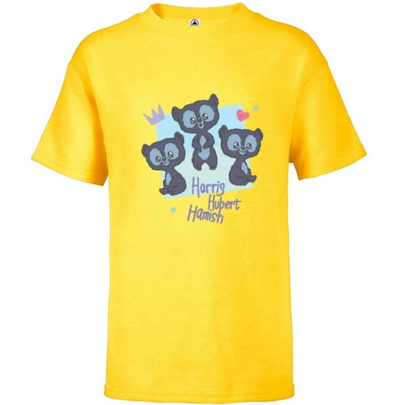 Disney and Pixar’s Brave Merida’s Bear Cub Brothers Cute - Short Sleeve T-Shirt for Kids - Customized-Yellow
