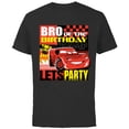 thumbnail image 1 of Disney and Pixar’s Cars Bro of the Birthday Champ Party - Short Sleeve Cotton T-Shirt for Adults - Customized-Black, 1 of 5