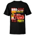 thumbnail image 1 of Disney and Pixar’s Cars Bro of the Birthday Champ Party - Short Sleeve T-Shirt for Kids - Customized-Black, 1 of 5