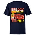 thumbnail image 1 of Disney and Pixar’s Cars Bro of the Birthday Champ Party - Short Sleeve T-Shirt for Kids - Customized-Navy, 1 of 5