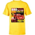 thumbnail image 1 of Disney and Pixar’s Cars Bro of the Birthday Champ Party - Short Sleeve T-Shirt for Kids - Customized-Yellow, 1 of 5