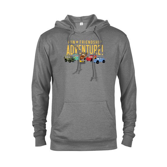 Disney and Pixar’s Cars Characters Fun Friendship Adventure - Pullover Hoodie for Adults - Customized-Graphite Heather