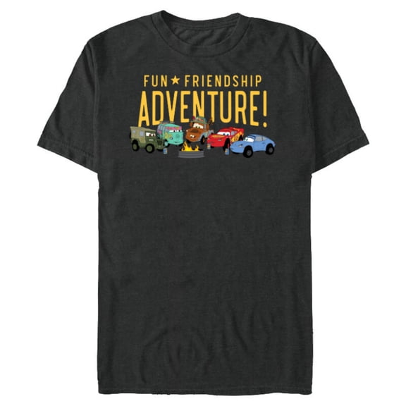 Disney and Pixar’s Cars Characters Fun Friendship Adventure - Short Sleeve Blended T-Shirt for Adults - Customized-Dark Heather