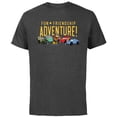 thumbnail image 1 of Disney and Pixar’s Cars Characters Fun Friendship Adventure - Short Sleeve Cotton T-Shirt for Adults - Customized-Charcoal, 1 of 5