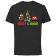 thumbnail image 1 of Disney and Pixar’s Cars Christmas Holiday Nutcrackers - Short Sleeve Cotton T-Shirt for Adults - Customized-Black, 1 of 5