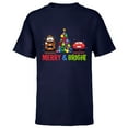 thumbnail image 1 of Disney and Pixar’s Cars Christmas Holiday Nutcrackers - Short Sleeve T-Shirt for Kids - Customized-Navy, 1 of 5
