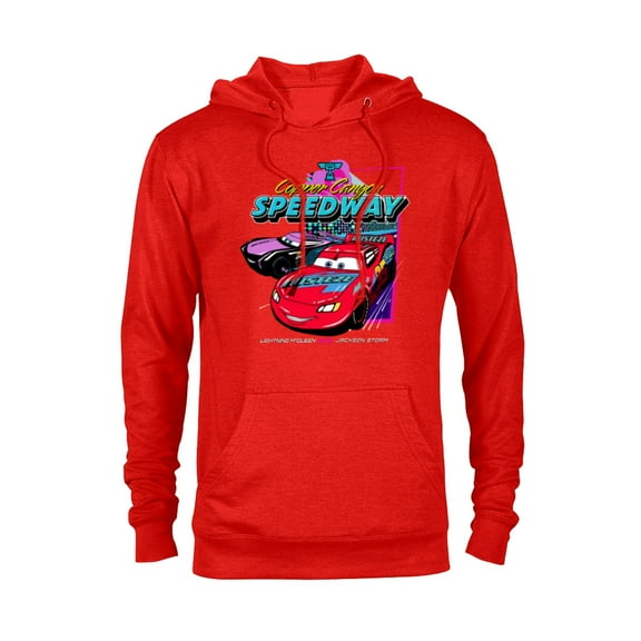 Disney and Pixar’s Cars Copper Canyon Speedway Racing - Pullover Hoodie for Adults - Customized-Red
