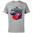 thumbnail image 1 of Disney and Pixar’s Cars Copper Canyon Speedway Racing - Short Sleeve Cotton T-Shirt for Adults - Customized-Athletic Heather, 1 of 5