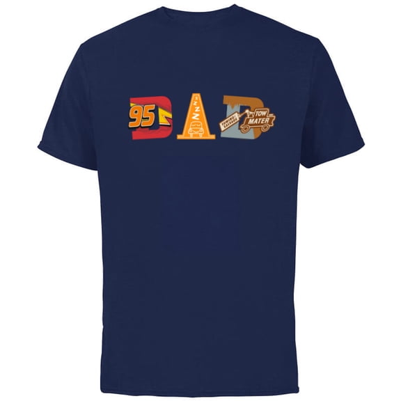 Disney and Pixar’s Cars Cozy Cone Dad Father’s Day Birthday - Short Sleeve Cotton T-Shirt for Adults - Customized-Navy