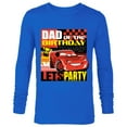 thumbnail image 1 of Disney and Pixar’s Cars Dad of the Birthday Champ Party - Long Sleeve T-Shirt for Men - Customized-Navy, 1 of 5