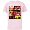 thumbnail image 1 of Disney and Pixar’s Cars Dad of the Birthday Champ Party - Short Sleeve Cotton T-Shirt for Adults - Customized-Soft Pink, 1 of 5