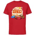 thumbnail image 1 of Disney and Pixar’s Cars Family Bro of the Birthday Girl - Short Sleeve Cotton T-Shirt for Adults - Customized-Red, 1 of 5
