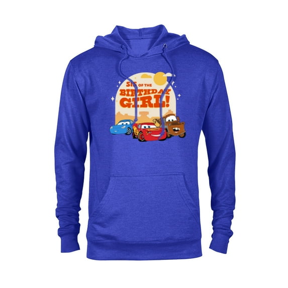 Disney and Pixar’s Cars Family Sis of the Birthday Girl - Pullover Hoodie for Adults - Customized-Royal Heather