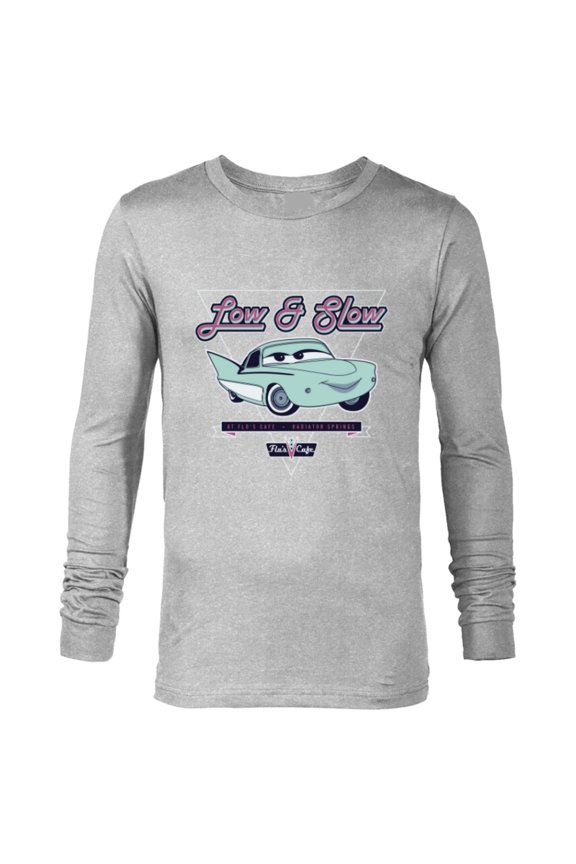 Disney and Pixar’s Cars Flo Low & Slow at Flo’s V8 Café - Long Sleeve T-Shirt for Men - Customized-Athletic Heather