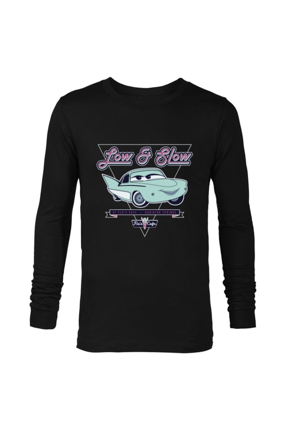 Disney and Pixar’s Cars Flo Low & Slow at Flo’s V8 Café - Long Sleeve T-Shirt for Men - Customized-Black