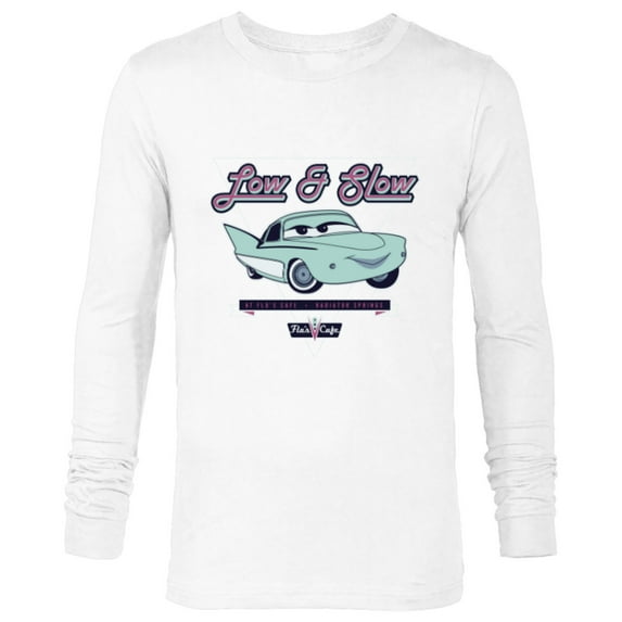Disney and Pixar’s Cars Flo Low & Slow at Flo’s V8 Café - Long Sleeve T-Shirt for Men - Customized-White