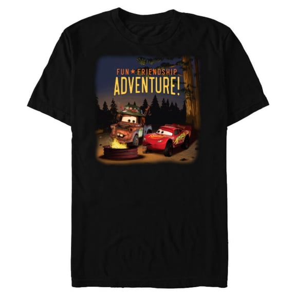 Disney and Pixar’s Cars Fun Friendship Adventure - Short Sleeve Blended T-Shirt for Adults - Customized-Black