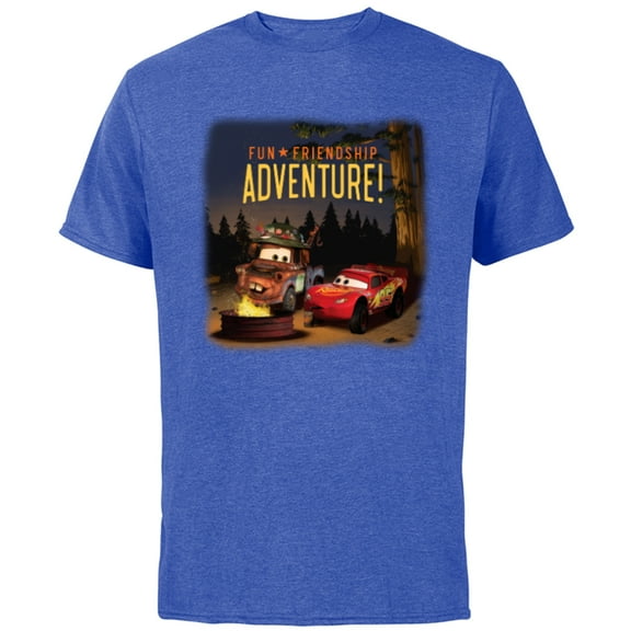 Disney and Pixar’s Cars Fun Friendship Adventure - Short Sleeve Cotton T-Shirt for Adults - Customized-Royal Heather