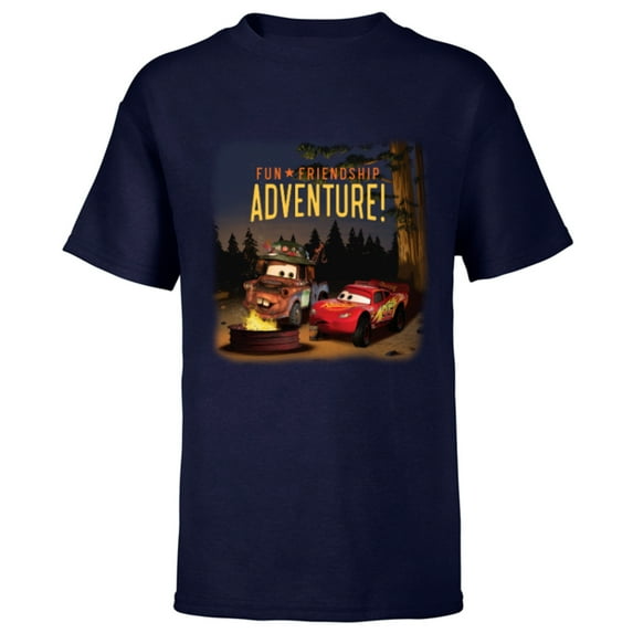 Disney and Pixar’s Cars Fun Friendship Adventure - Short Sleeve T-Shirt for Kids - Customized-Navy