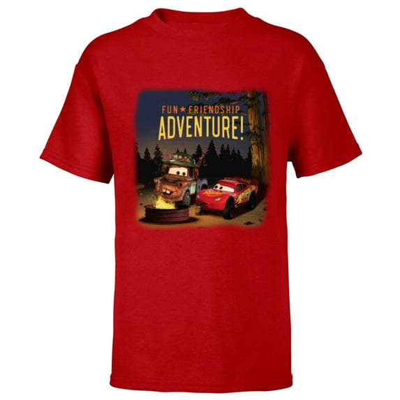 Disney and Pixar’s Cars Fun Friendship Adventure - Short Sleeve T-Shirt for Kids - Customized-Red