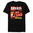 thumbnail image 1 of Disney and Pixar’s Cars I Am Speed Lightning McQueen Racing - Short Sleeve Blended T-Shirt for Adults - Customized-Black, 1 of 5