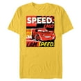 thumbnail image 1 of Disney and Pixar’s Cars I Am Speed Lightning McQueen Racing - Short Sleeve Blended T-Shirt for Adults - Customized-Yellow, 1 of 5